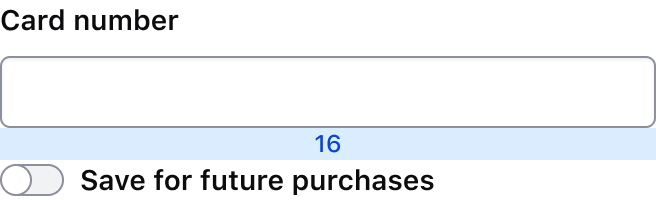 Two fields, a text input and a toggle, organized vertically.